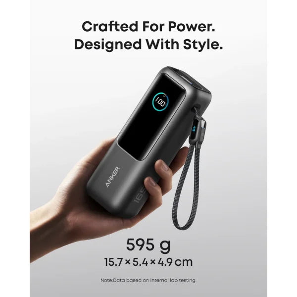 Anker 25,000mAh Power Bank (165W, Built-In and Retractable Cables)
