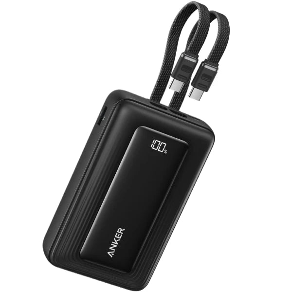 Anker Zolo 20,000mAh Power Bank (45W, Built-In Dual USB-C Cables)