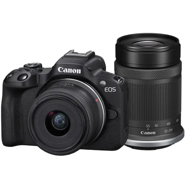 Canon EOS R50 Mirrorless Camera with 18-45mm and 55-210mm Lenses