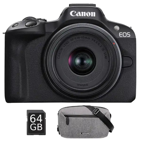 Canon EOS R50 Mirrorless Camera with RF-S 18-45mm IS STM Lens (Travel