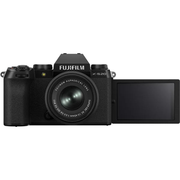 Fujifilm X-S20 Mirrorless Camera with XC 15-45mm f/3.5-5.6 Lens (Black)