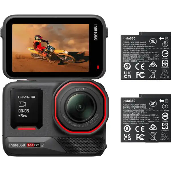 Insta360 Ace Pro 2 Action Camera Battery Bundle