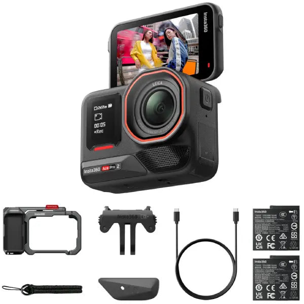 Insta360 Ace Pro 2 Action Camera Dual Battery Xplorer Bundle (Slate Grey)