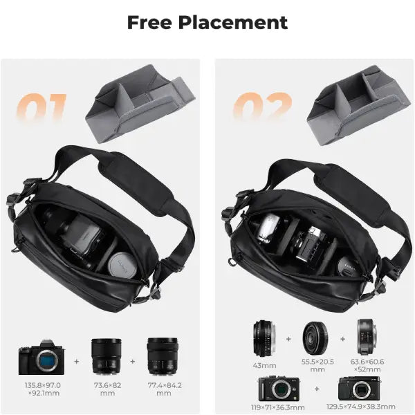 K&F Concept Alpha 10L Camera Sling Bag (Black)