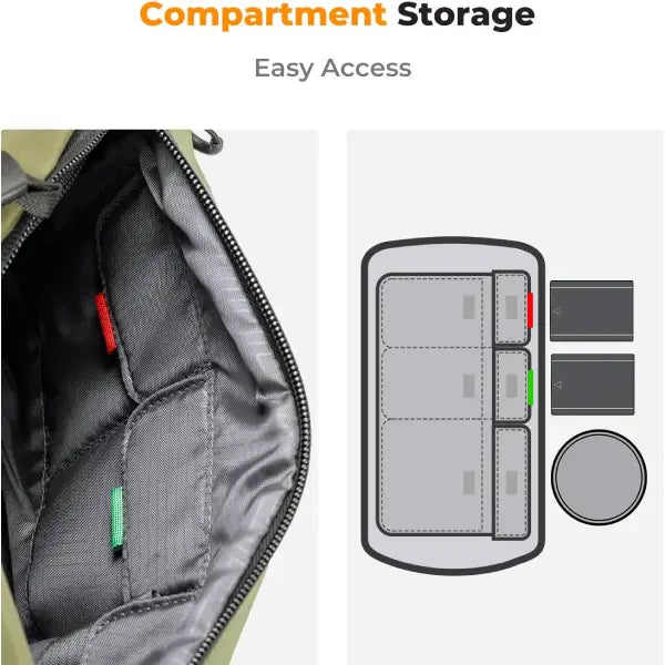 K&F Concept Alpha 10L Camera Sling Bag (Green)