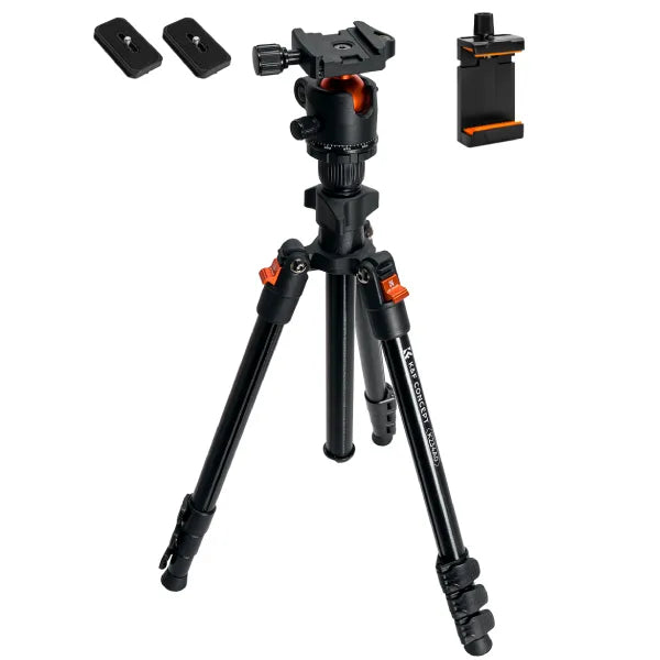 K&F Classic-Compact Aluminium Tripod with Smartphone Mount