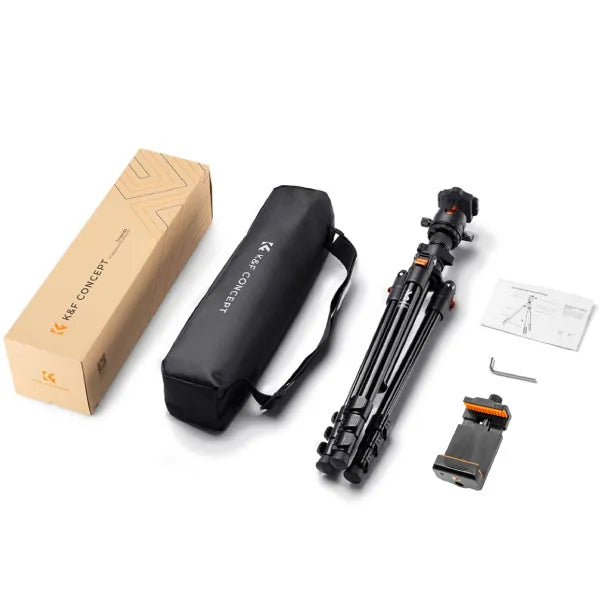 K&F Classic-Compact Aluminium Tripod with Smartphone Mount
