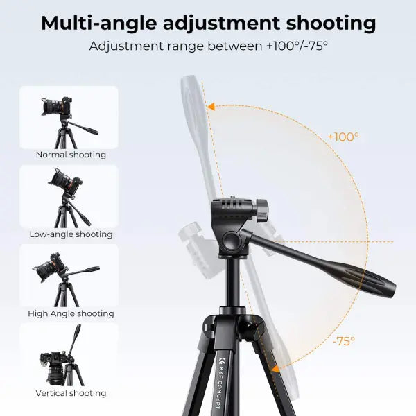 K&F Concept Compact-Vlogger Tripod with Remote and Phone Mount