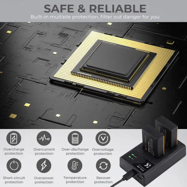 K&F Concept LP-E17 Dual Charger Kit with 2 Batteries