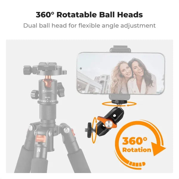 K&F Concept Magic Arm Mini Basic with Dual 1/4" Threads