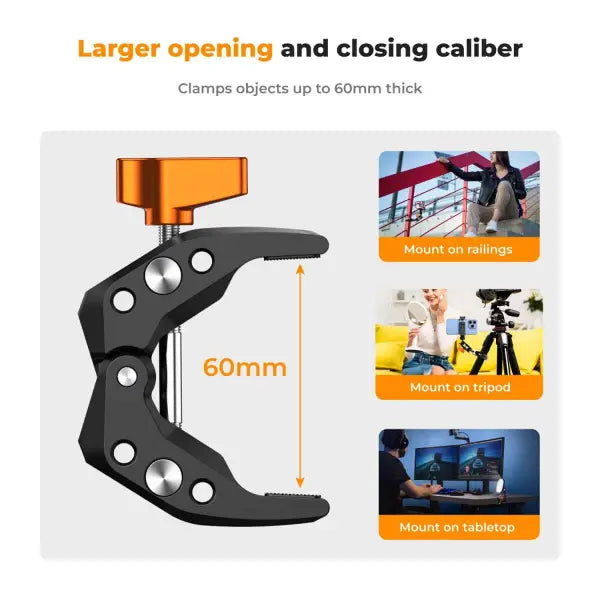K&F Concept MS15 Mini Super Clamp (60mm)