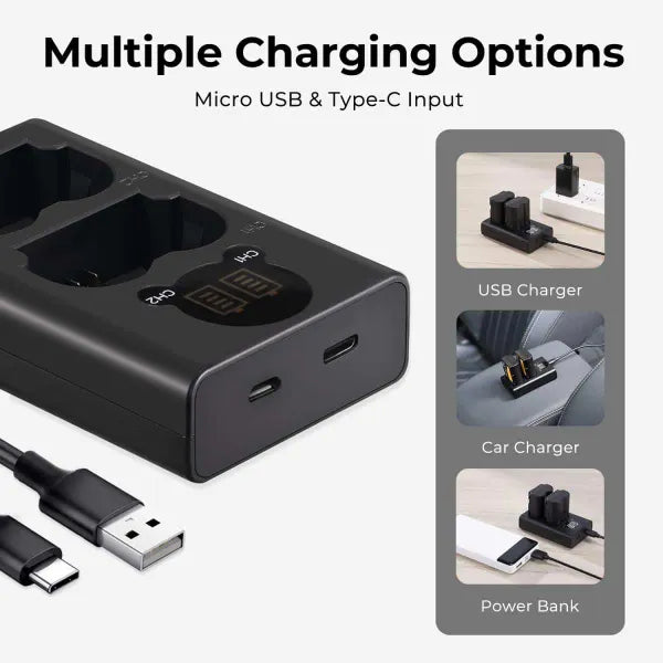 K&F Concept NP-W235 Dual Charger Kit with 2 Batteries