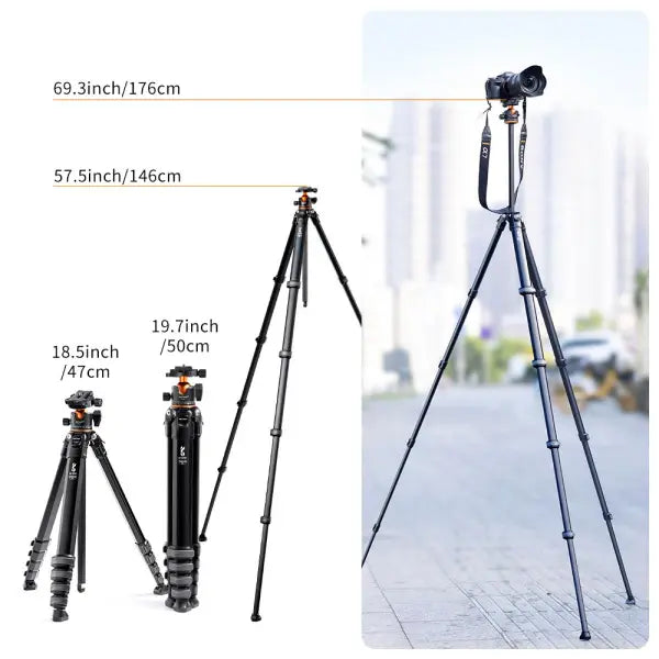K&F Concept Pro-Traveler Tripod with 35mm Ball Head Kit