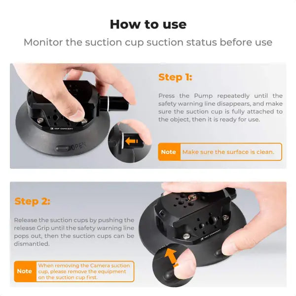 K&F Concept Suction Cup Mount with Magic Arm (4.5″)