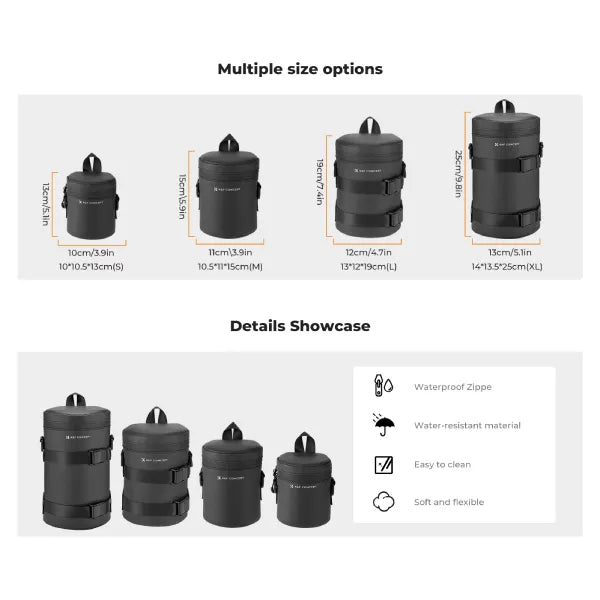 K&F Concept Weatherproof Lens Case with Blower (Small)