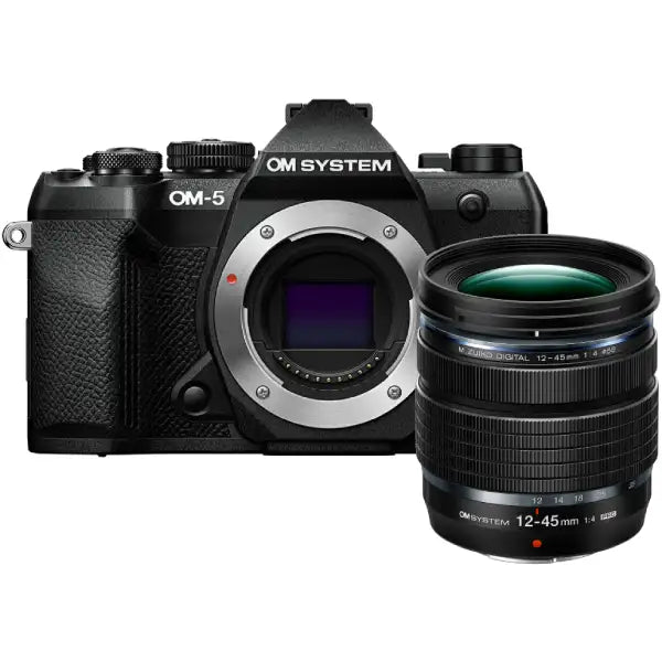 OM System OM-5 Mark II Mirrorless Camera with 12-45mm f/4 PRO Lens (Black)