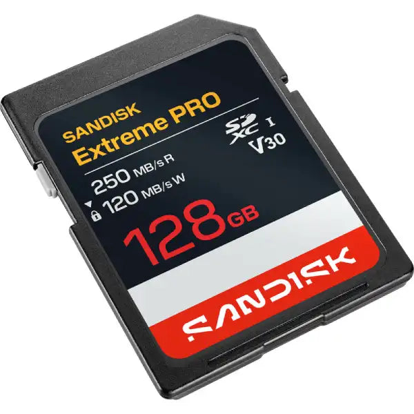 SanDisk 128GB Extreme PRO UHS-I V30 SDXC Memory Card (250MB/s)