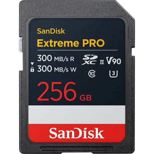 SanDisk 256GB Extreme PRO UHS-II SDXC Memory Card (300MB/s)