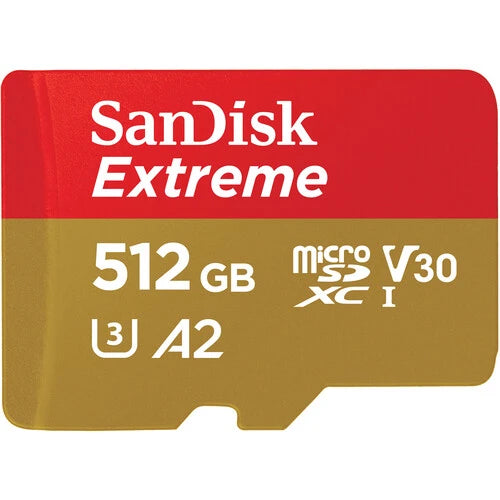 SanDisk 512GB Extreme UHS-I microSDXC Memory Card (190MB/s)