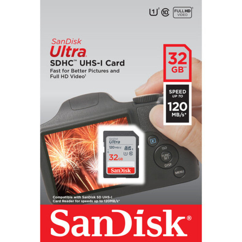 SanDisk Ultra 32GB SDHC Memory Card (120MB/s)