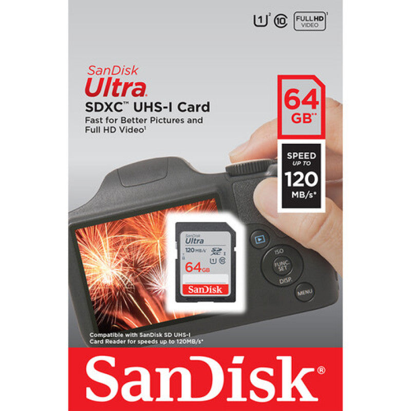 SanDisk Ultra 64GB SDHC Memory Card (140MB/s)