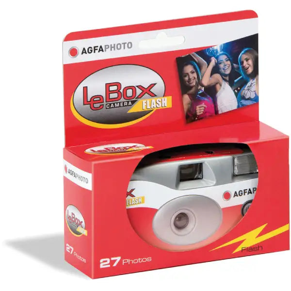 AgfaPhoto LeBox Flash 400 One-Time-Use 35mm Disposable Camera (27 Exposures)
