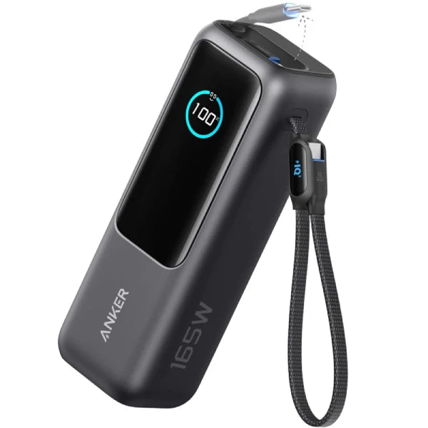 Anker 25,000mAh Power Bank (165W, Built-In and Retractable Cables)