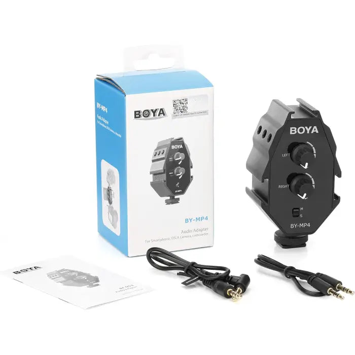 BOYA BY-MP4 2-Channel On-Camera Audio Adapter