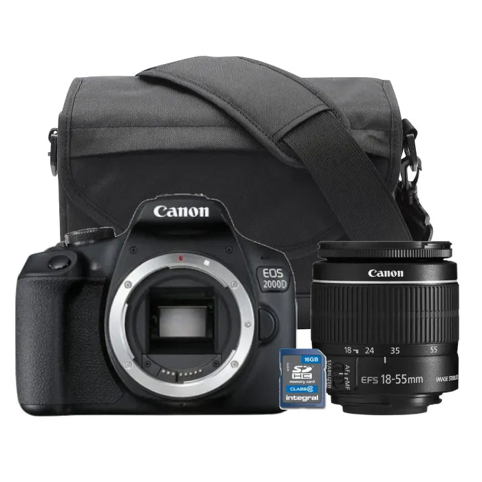 Canon EOS 2000D DSLR with EF-S 18-55mm IS II Starter Bundle