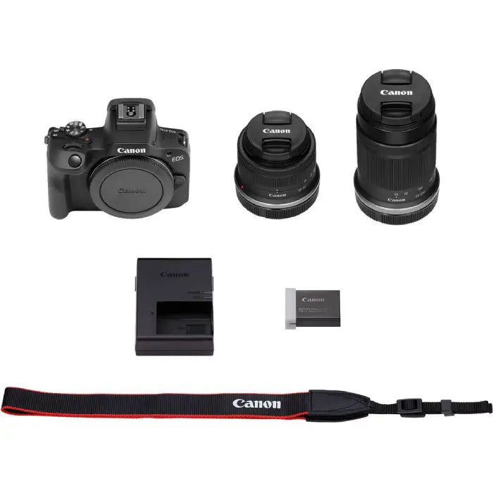 Canon EOS R100 Mirrorless Camera with 18-45mm and 55-210mm Lenses