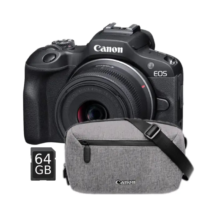 Canon EOS R100 Mirrorless Camera with RF-S 18-45mm IS STM Lens (Travel Kit)