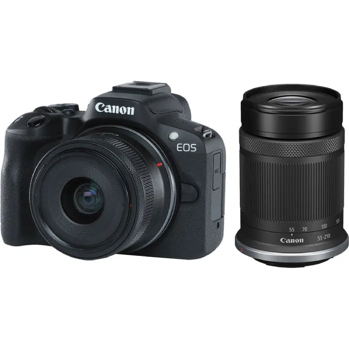 Canon EOS R50 Mirrorless Camera with 18-45mm and 55-210mm Lenses