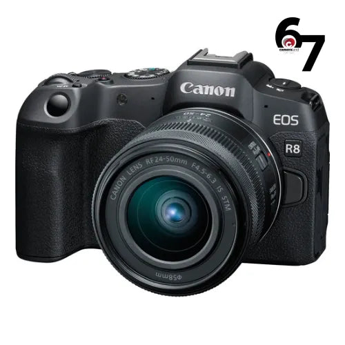 Canon EOS R8 Mirrorless Camera Body with RF 24-50mm IS STM lens
