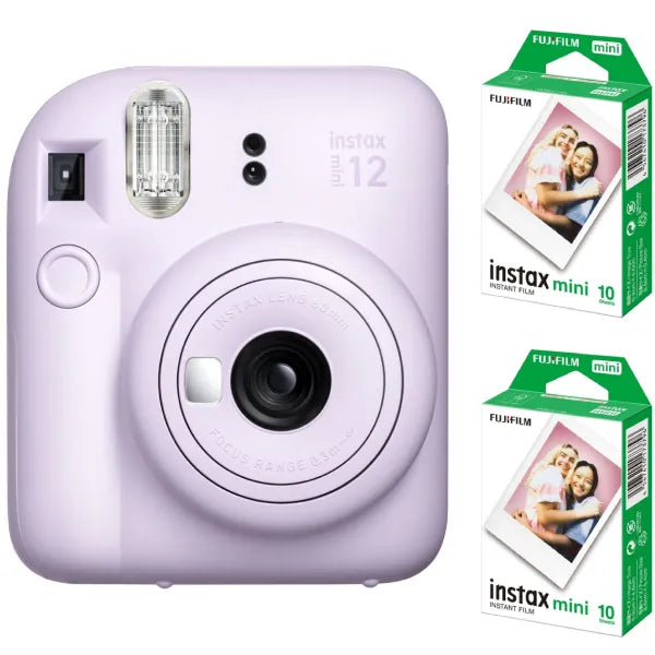 Fujifilm Instax Mini 12 Instant Film Camera Combo (Lilac Purple)