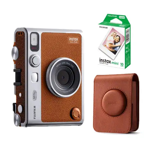 Fujifilm Instax Mini Evo Hybrid Instant Camera Kit (Brown)