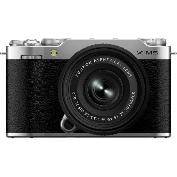 Fujifilm X-M5 Mirrorless Camera with XC 15-45mm f/3.5-5.6 Lens (Silver)