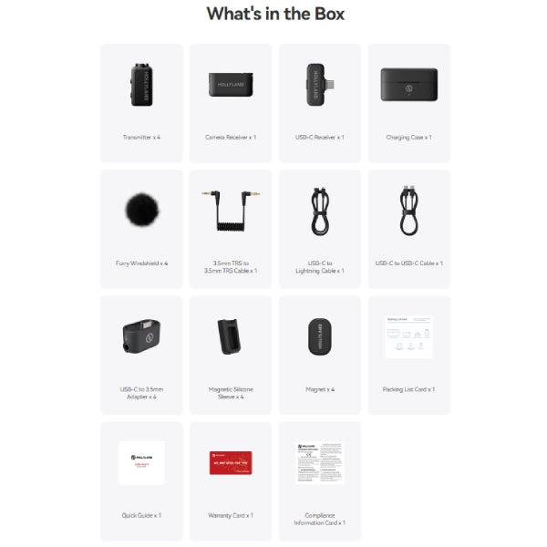 Hollyland LARK MAX 2 Combo 4-Person Wireless Microphone System for Cameras and Mobile Devices (Space Gray, 2.4 GHz)