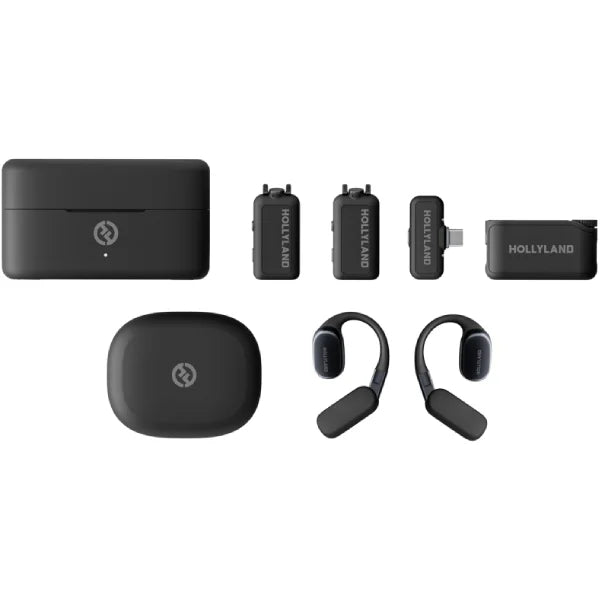 Hollyland LARK MAX 2 Ultimate Combo 2-Person Wireless Microphone System for Cameras and Mobile Devices (Space Gray, 2.4 GHz)