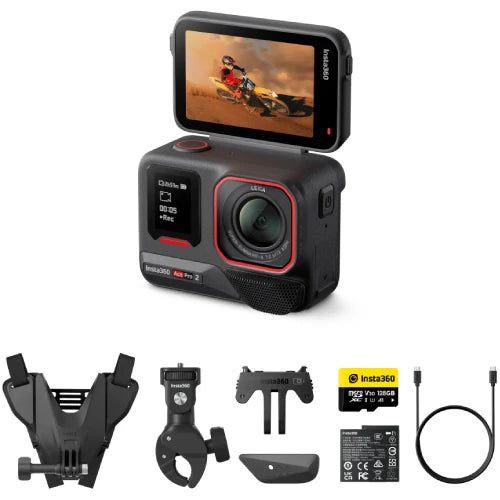 Insta360 Ace Pro 2 Action Camera Motorcycle Bundle