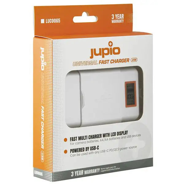 Jupio Universal Fast Charger LCD (USB-C Input)