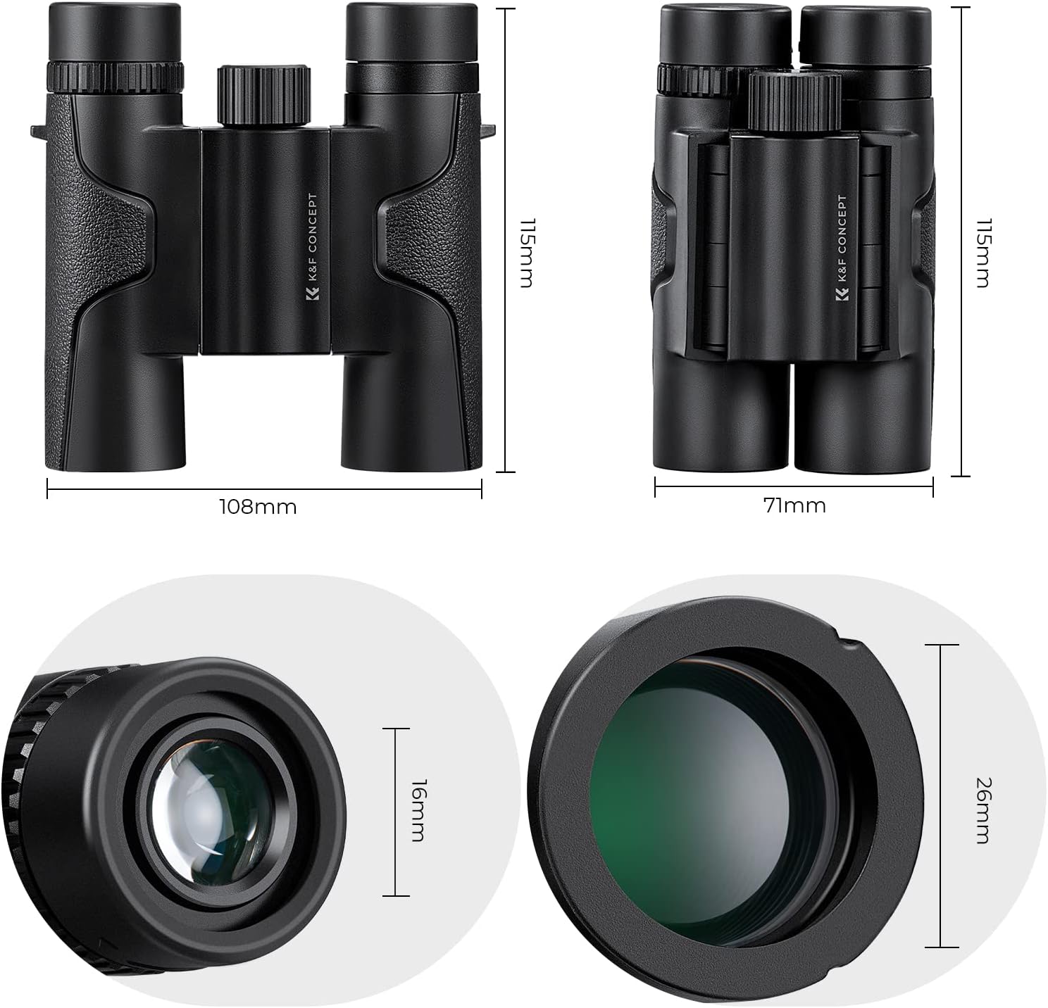 K&F Concept 10x25 Compact Binoculars