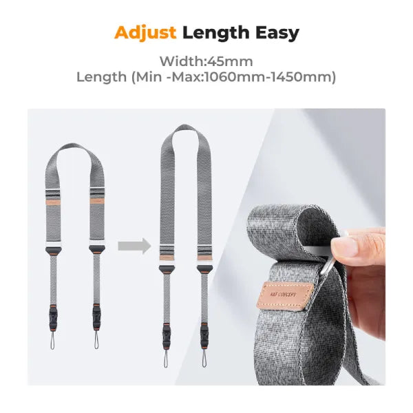 K&F Concept 45mm Camera Strap (Silver)