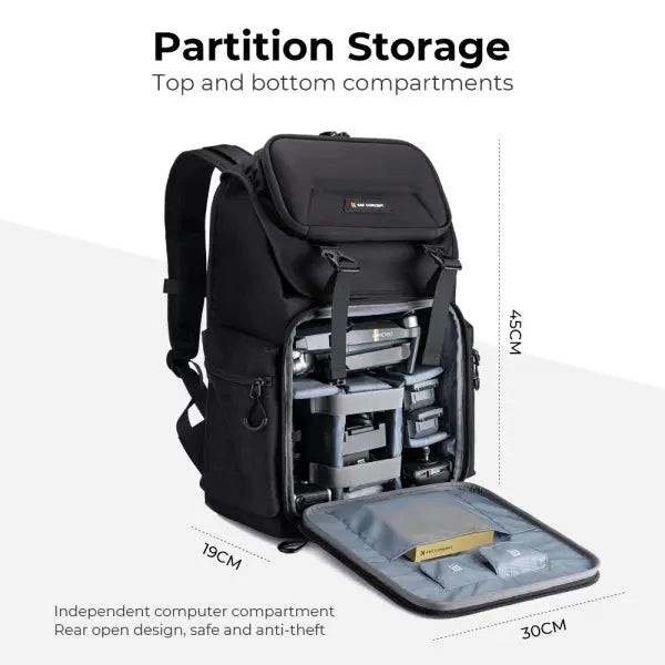K&F Concept All-Day-Shooter Camera Backpack (Black)