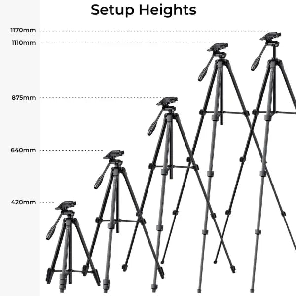 K&F Concept Compact-Vlogger Tripod with Remote and Phone Mount