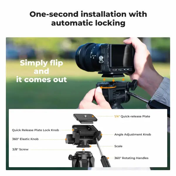 K&F Concept Classic-Vlogger Video Tripod
