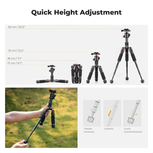 K&F Concept Desktop Mini Tripod with Ball Head