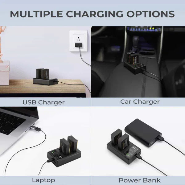 K&F Concept Dual Charger for Canon LP-E17 Batteries