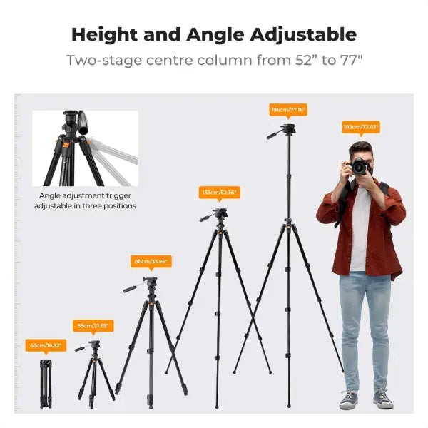 K&F Concept Classic-Vlogger XL Video Tripod