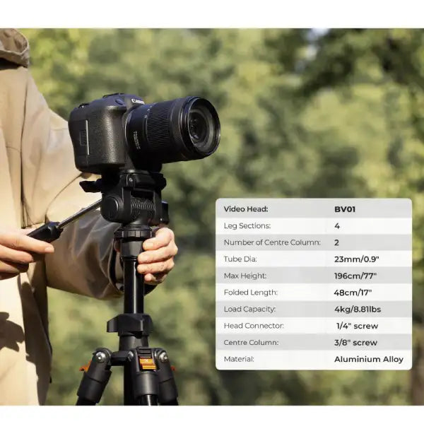 K&F Concept Classic-Vlogger XL Video Tripod