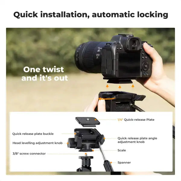 K&F Concept Classic-Vlogger XL Video Tripod